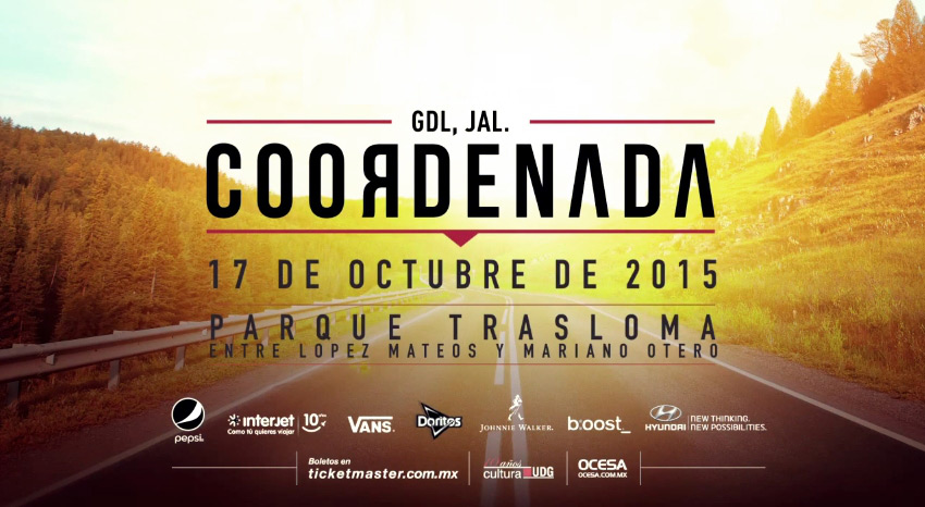 Horarios para el Festival Coordenada 2015